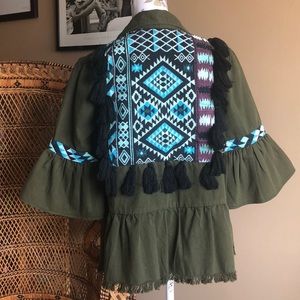 Beautiful stories olive jacket XS
